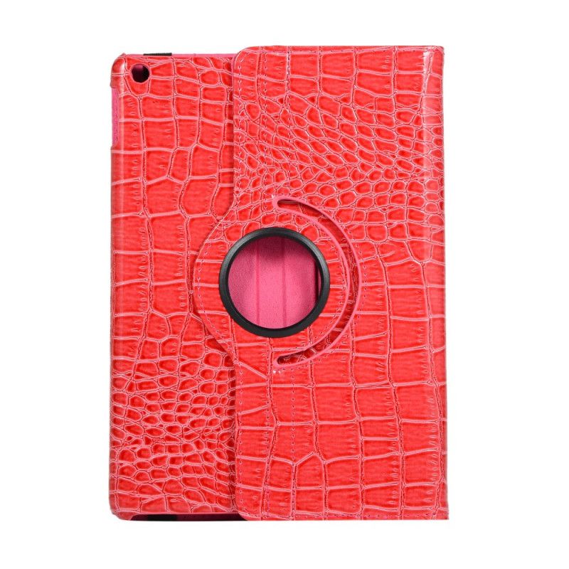 Cover iPad 10.2" (2019) (2020) Wit Zwart Draaibare Krokodillenhuidstijl