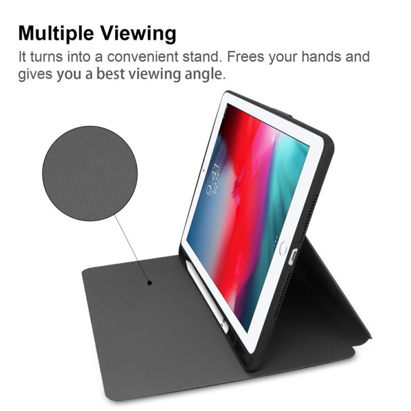 Cover voor iPad 10.2" (2019) (2020) Rood Zwart Smart Case-Stijl