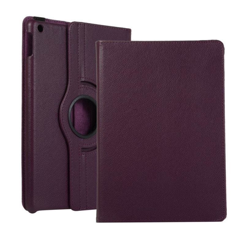 Cover voor iPad 10.2" (2019) (2020) Wit Zwart Lychee Kunstleer