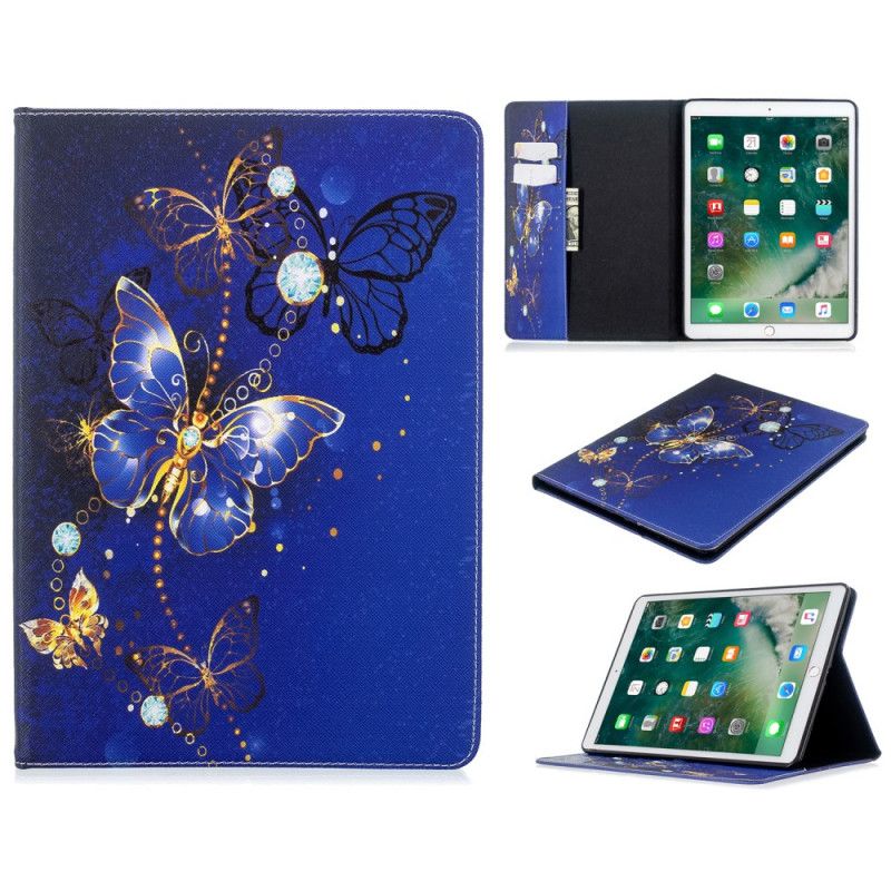 Cover voor iPad 10.2" (2019) (2020) Wit Zwart Mooie Vlinders