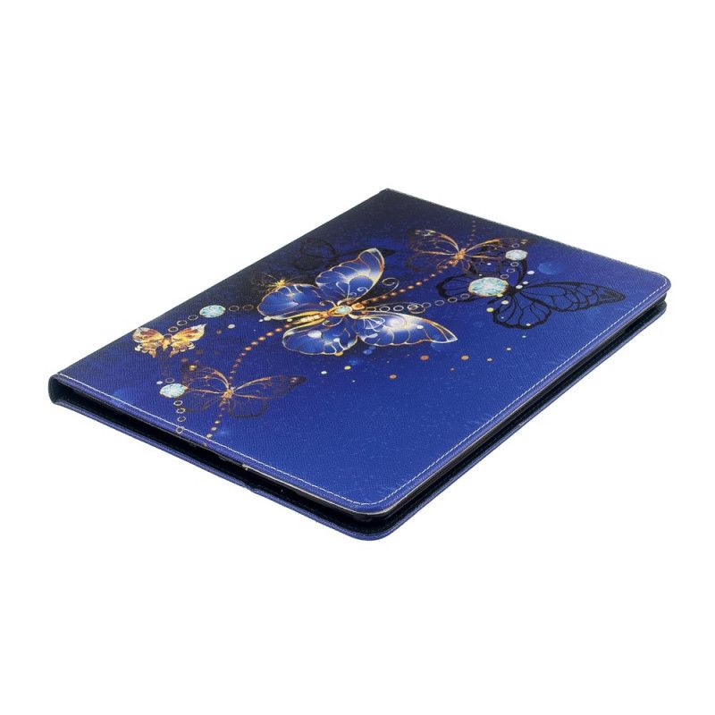 Cover voor iPad 10.2" (2019) (2020) Wit Zwart Mooie Vlinders