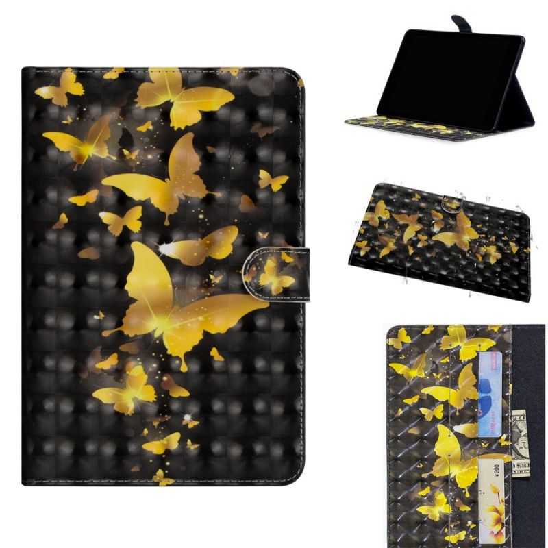 Flip Case Leren iPad 10.2" (2019) (2020) Gele Vlinders