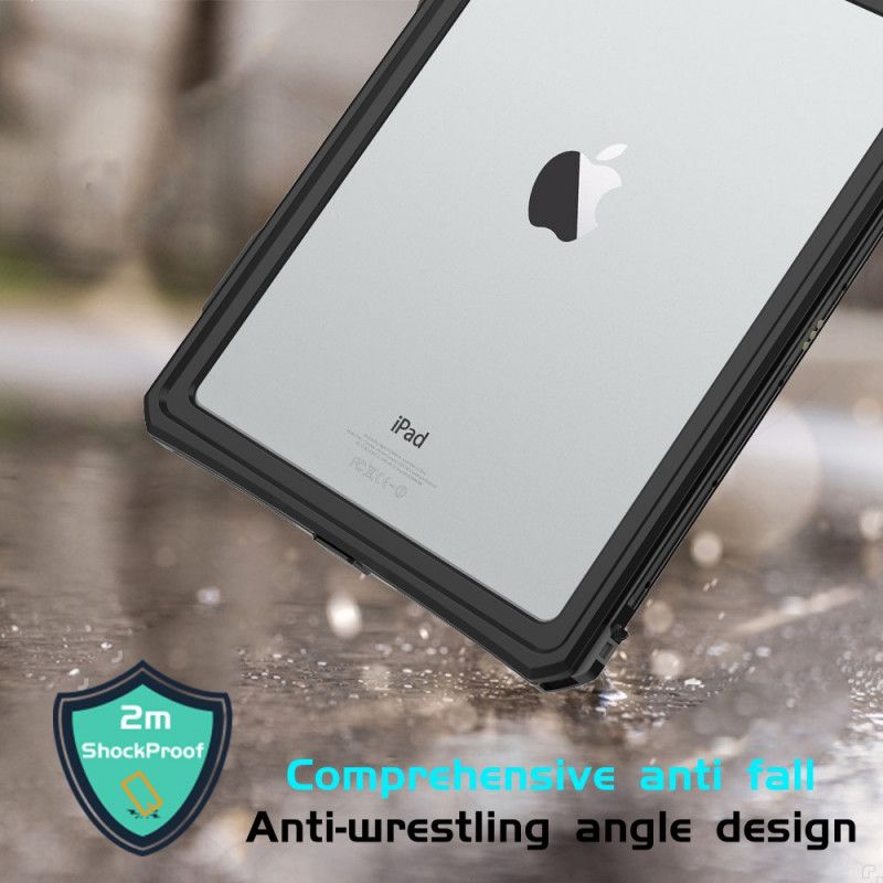 Hoesje voor iPad 10.2" (2019) (2020) Transparant Zwart Waterdicht