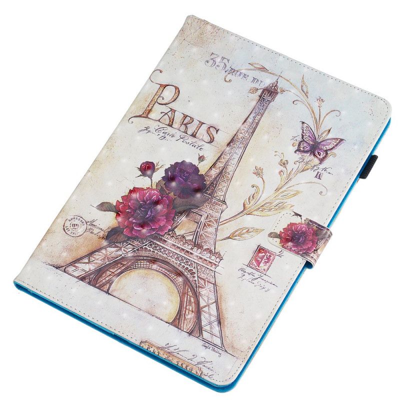 Leren Hoesje iPad 10.2" (2019) (2020) Retro Eiffeltoren