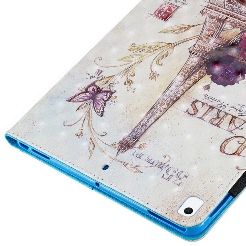 Leren Hoesje iPad 10.2" (2019) (2020) Retro Eiffeltoren