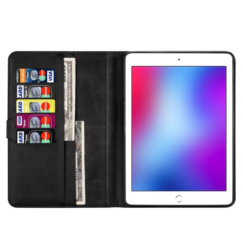 Leren Hoesje iPad 10.2" (2019) (2020) Rood Zwart Portemonnee