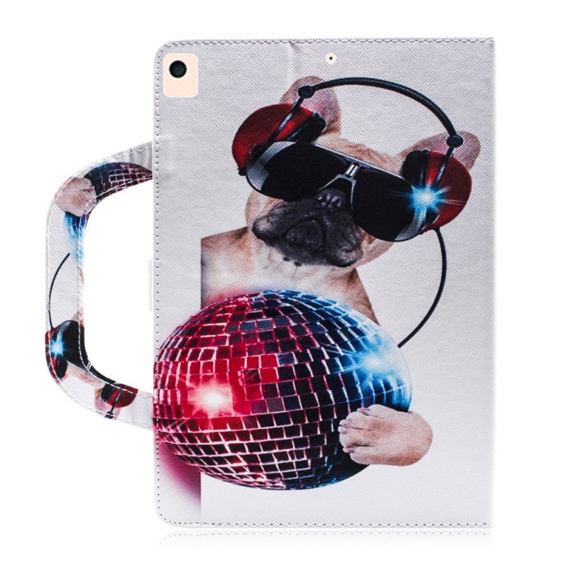 Leren Hoesje iPad 10.2" (2019) (2020) Telefoonhoesje Funky Hond Met Handvat