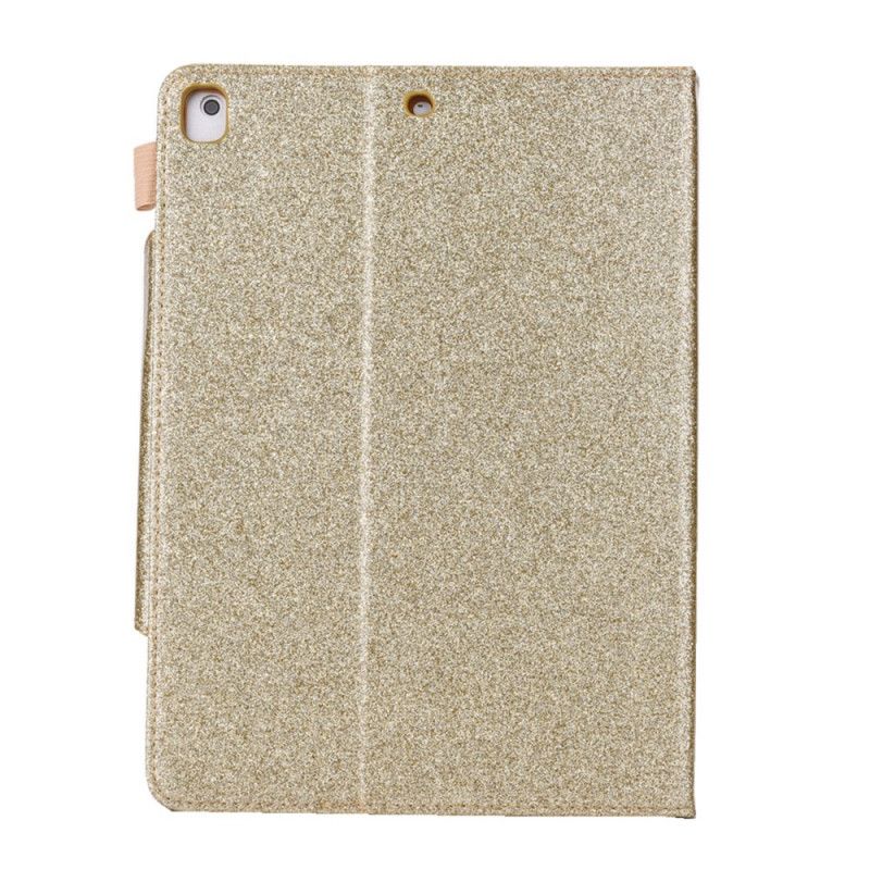 Leren Hoesje voor iPad 10.2" (2019) (2020) Goud Paars Pailletten Zilveren Sluiting