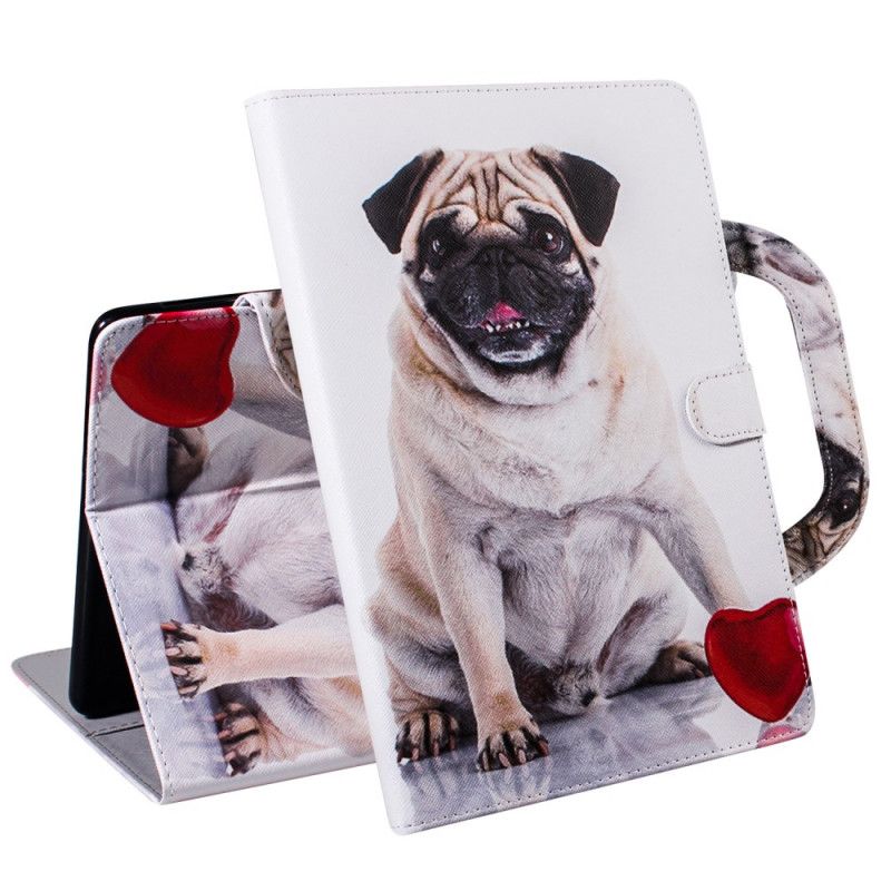 Leren Hoesje voor iPad 10.2" (2019) (2020) Hond Met Handvat