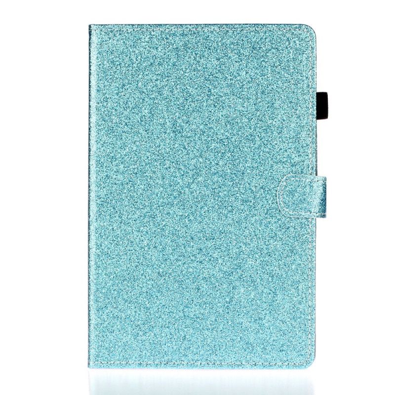 Leren Hoesje voor iPad 10.2" (2019) (2020) Magenta Zwart Sprankelende Glitter