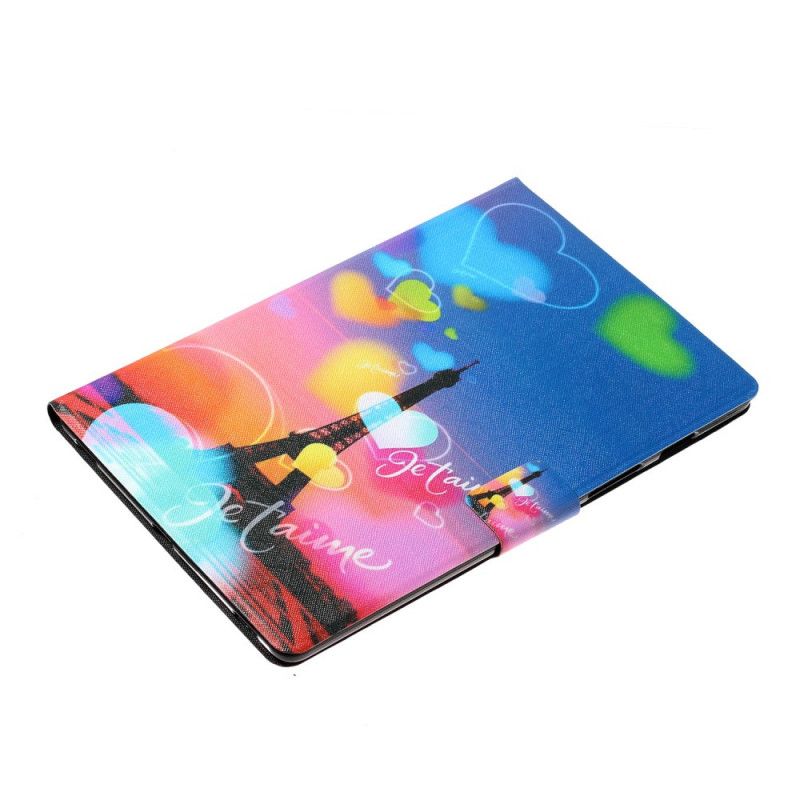 Leren Hoesje voor iPad 10.2" (2019) (2020) Parijs Ik Hou Van Je