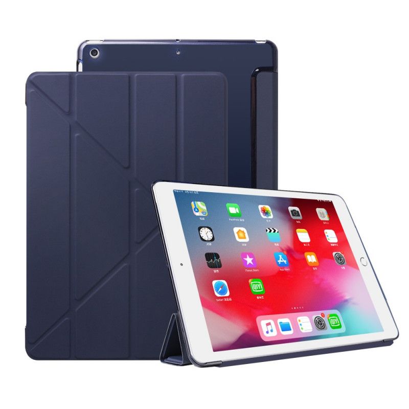 Smart Case iPad 10.2" (2019) (2020) Rood Zwart Origami Van Kunstleer