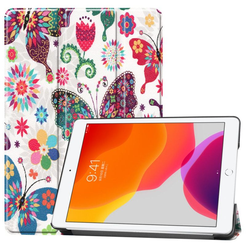 Smart Case iPad 10.2" (2019) (2020) Vintage Bloemen Kunstleer