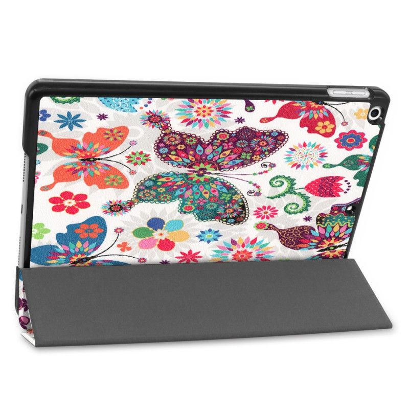 Smart Case iPad 10.2" (2019) (2020) Vintage Bloemen Kunstleer