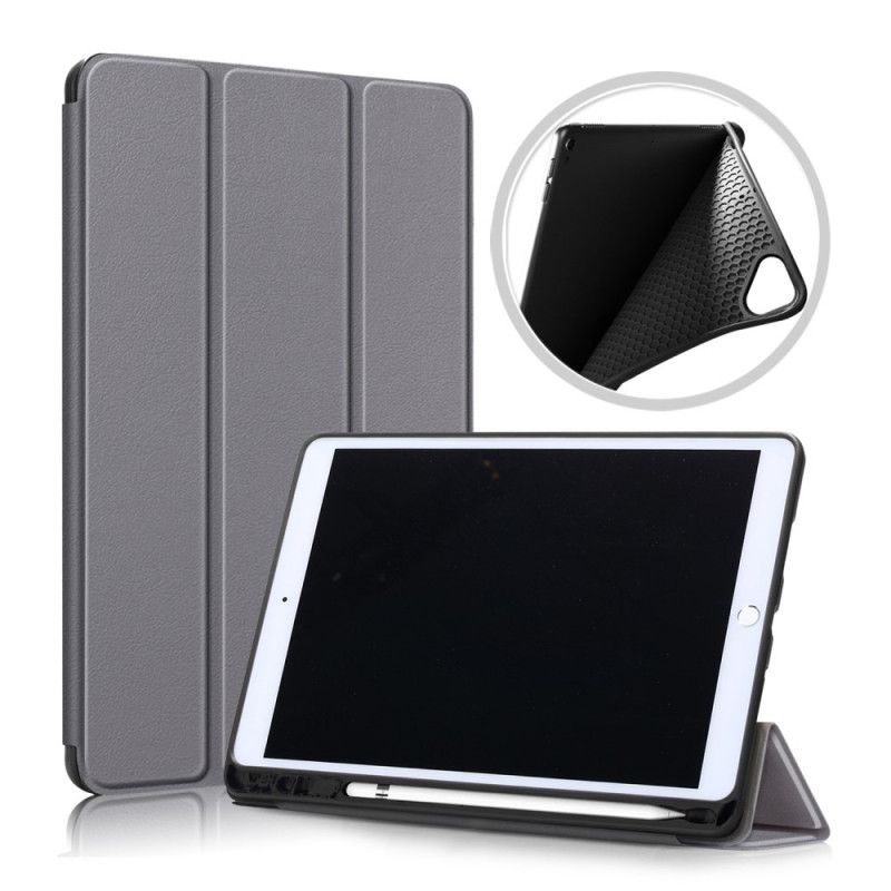 Smartcase iPad 10.2" (2019) (2020) Grijs Zwart Kunstleer Met Potloodhouder