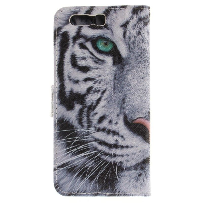 Leren Hoesje Honor 9 Witte Tijger