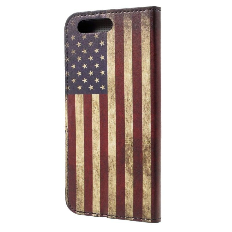 Leren Hoesje voor Honor 9 Usa Vlag