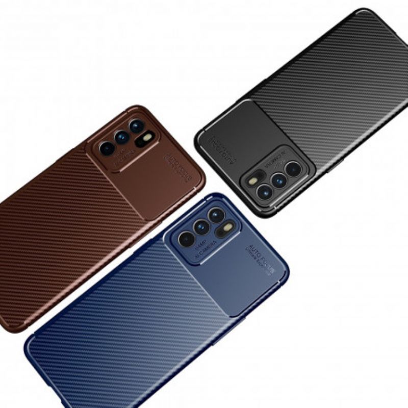 Case Hoesje Oppo Reno 6 5g Telefoonhoesje Flexibele Koolstofvezel