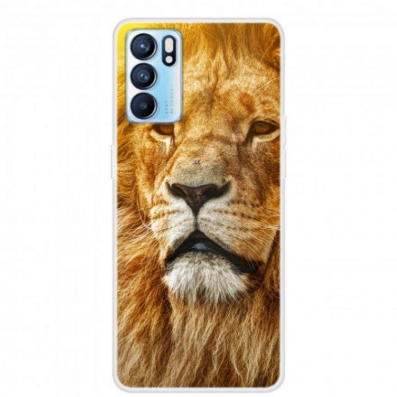 Case Hoesje Oppo Reno 6 5g Telefoonhoesje Katachtige Kop