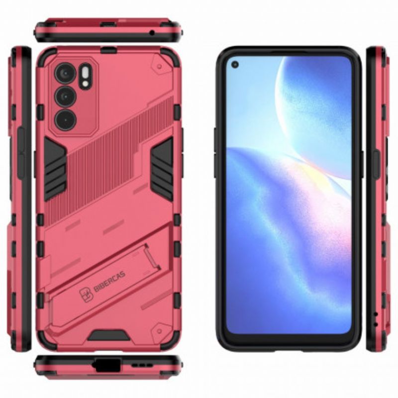 Case Hoesje Oppo Reno 6 5g Telefoonhoesje Verwijderbare Steun Twee Handenvrije Posities