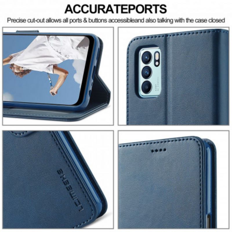 Flip Case Leren Oppo Reno 6 5g Lc.imeeke Leereffect