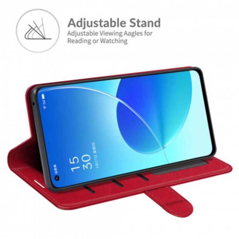 Flip Case Leren Oppo Reno 6 5g Ultra Kunstleer