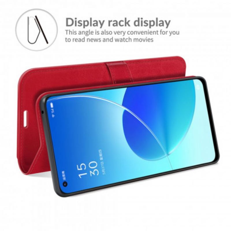 Flip Case Leren Oppo Reno 6 5g Ultra Kunstleer