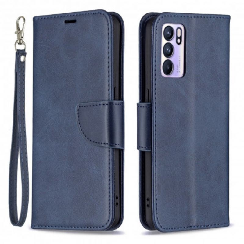 Folio-hoesje Oppo Reno 6 5g Gladde Flap Schuin