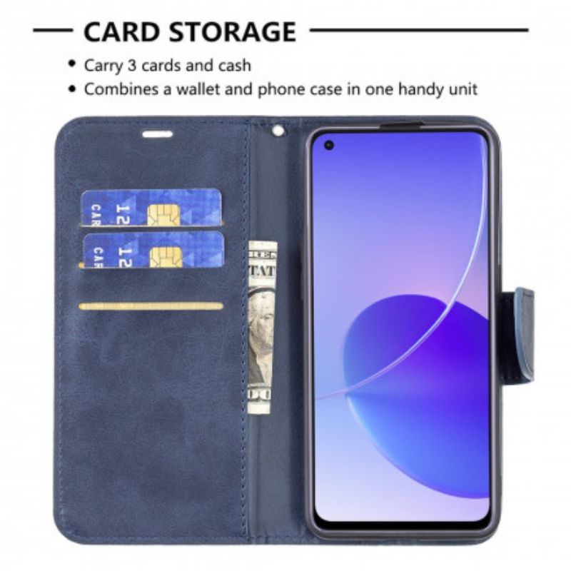 Folio-hoesje Oppo Reno 6 5g Gladde Flap Schuin