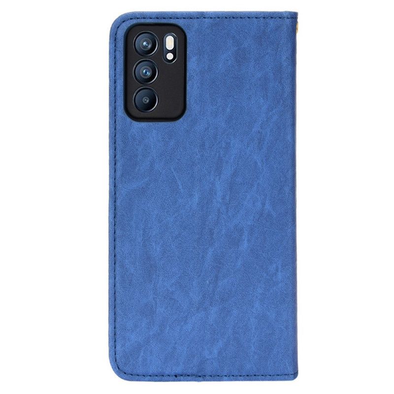 Folio-hoesje Oppo Reno 6 5g Kunstleer Bicolor Schuin