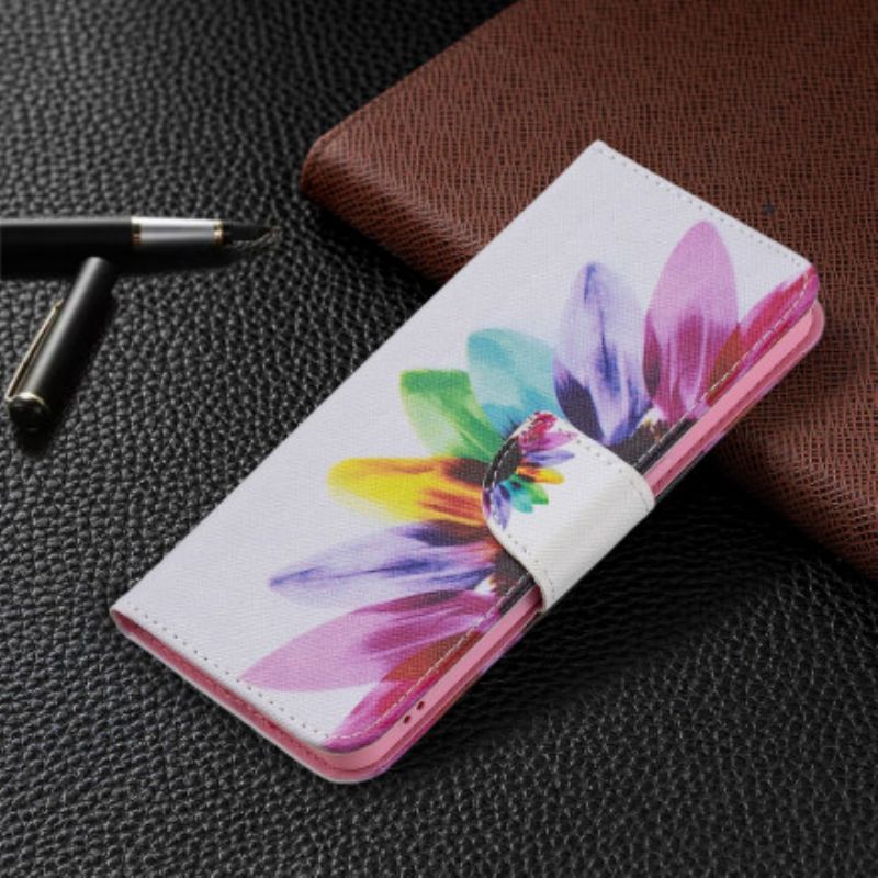 Folio-hoesje Oppo Reno 6 5g Telefoonhoesje Bloem Aquarel