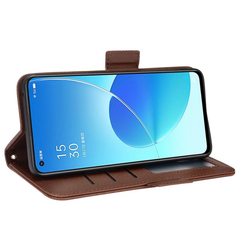 Folio-hoesje Oppo Reno 6 5g Telefoonhoesje Flap Dubbele Nieuwe Kleuren