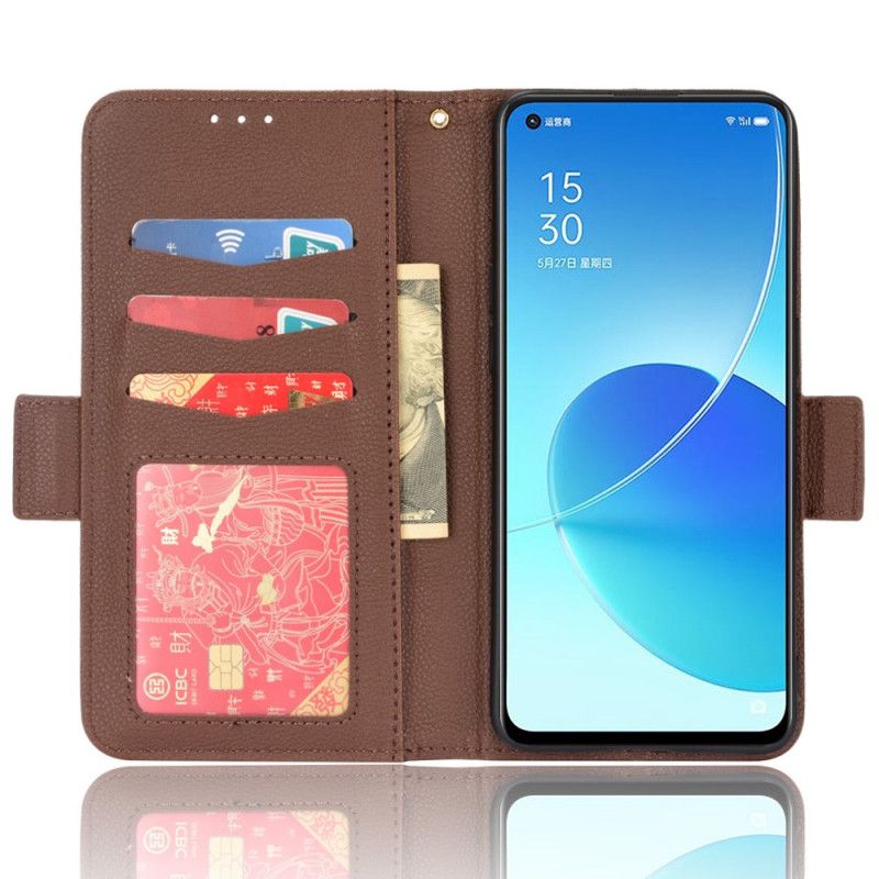 Folio-hoesje Oppo Reno 6 5g Telefoonhoesje Flap Dubbele Nieuwe Kleuren