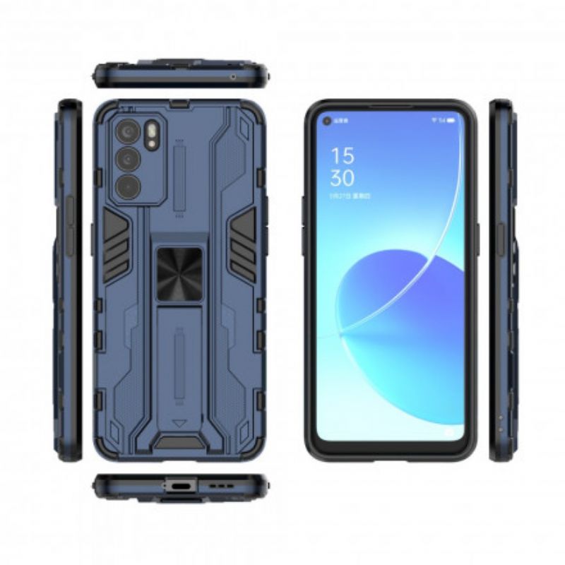 Hoesje Oppo Reno 6 5g Bestendige Horizontale / Verticale Tong Bescherming Hoesje