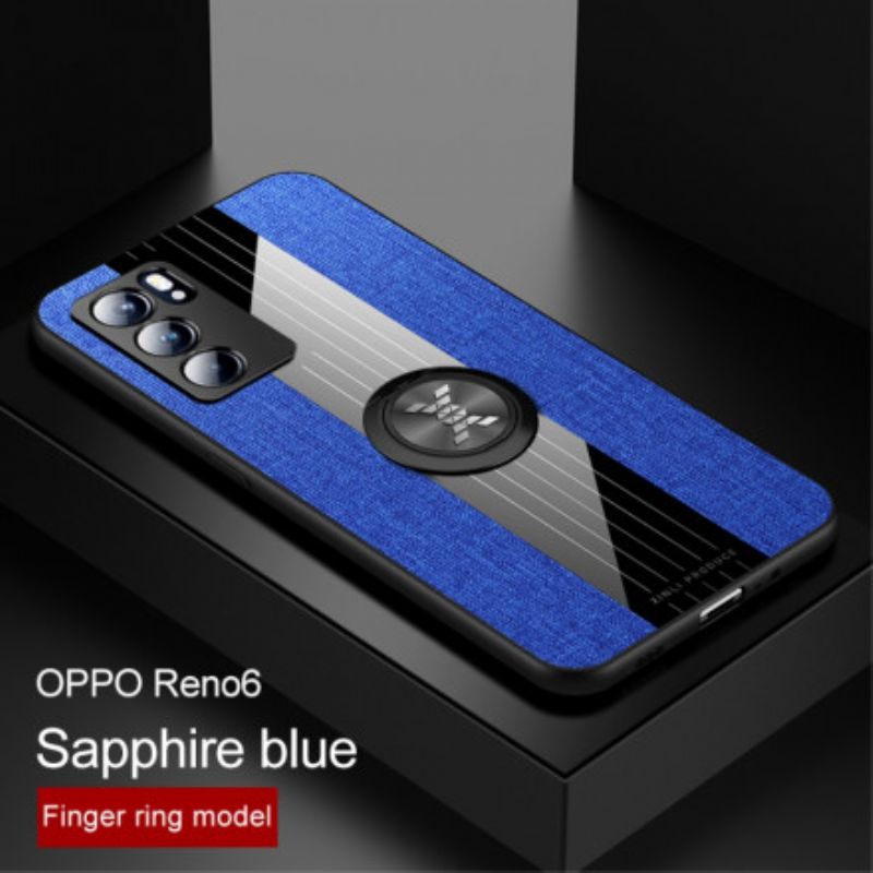 Hoesje Oppo Reno 6 5g Fabric X-ontwerp Bescherming Hoesje