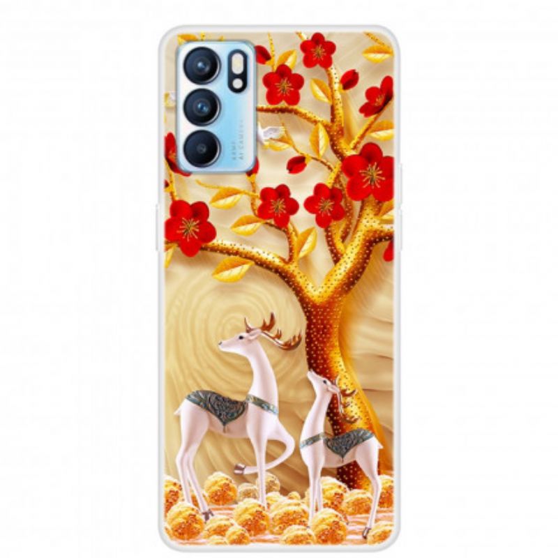 Hoesje Oppo Reno 6 5g Gouden Boom Bescherming Hoesje