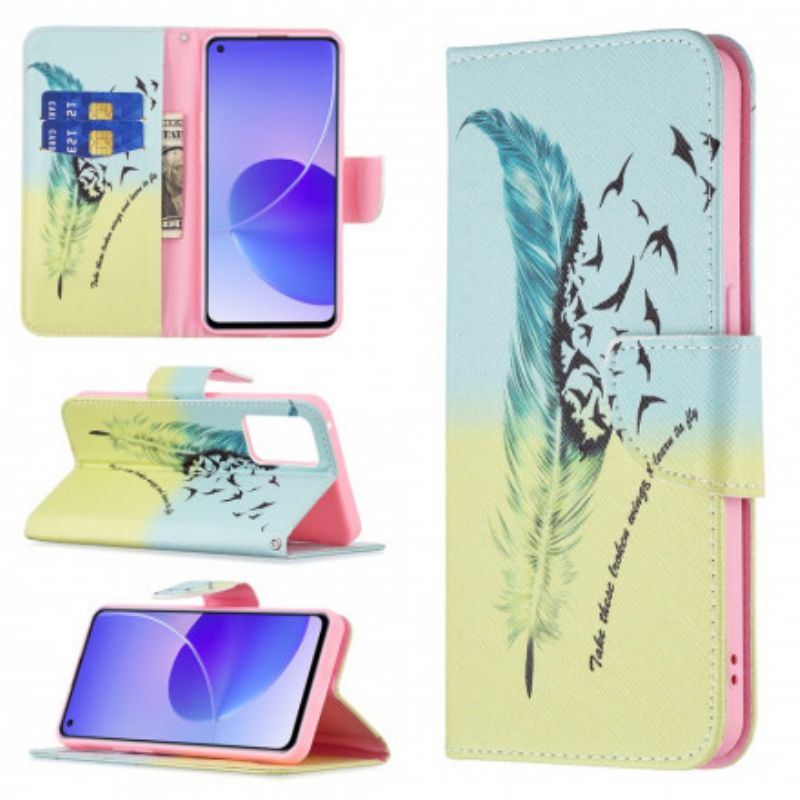 Leren Hoesje Oppo Reno 6 5g Leer Vliegen Bescherming Hoesje