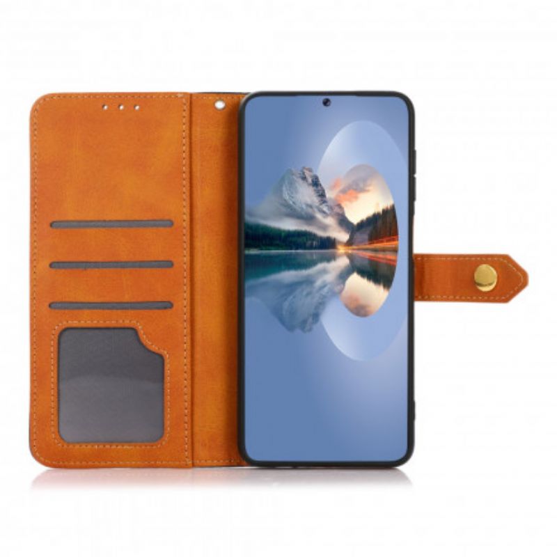 Leren Hoesje Oppo Reno 6 5g Met Khazneh-riem Bescherming Hoesje