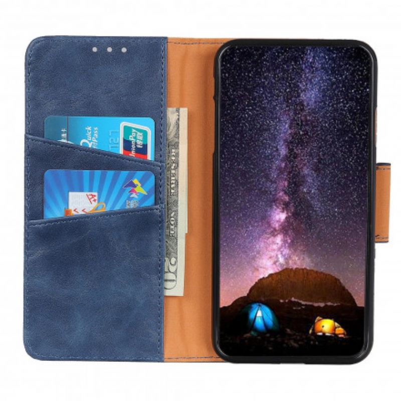 Leren Hoesje Oppo Reno 6 5g Splitlederen Omkeerbare Sluiting