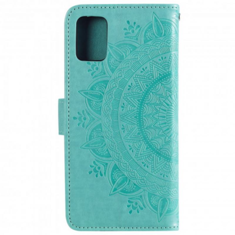 Leren Hoesje Voor Oppo Reno 6 5g Mandala Zon