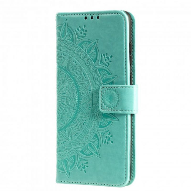 Leren Hoesje Voor Oppo Reno 6 5g Mandala Zon