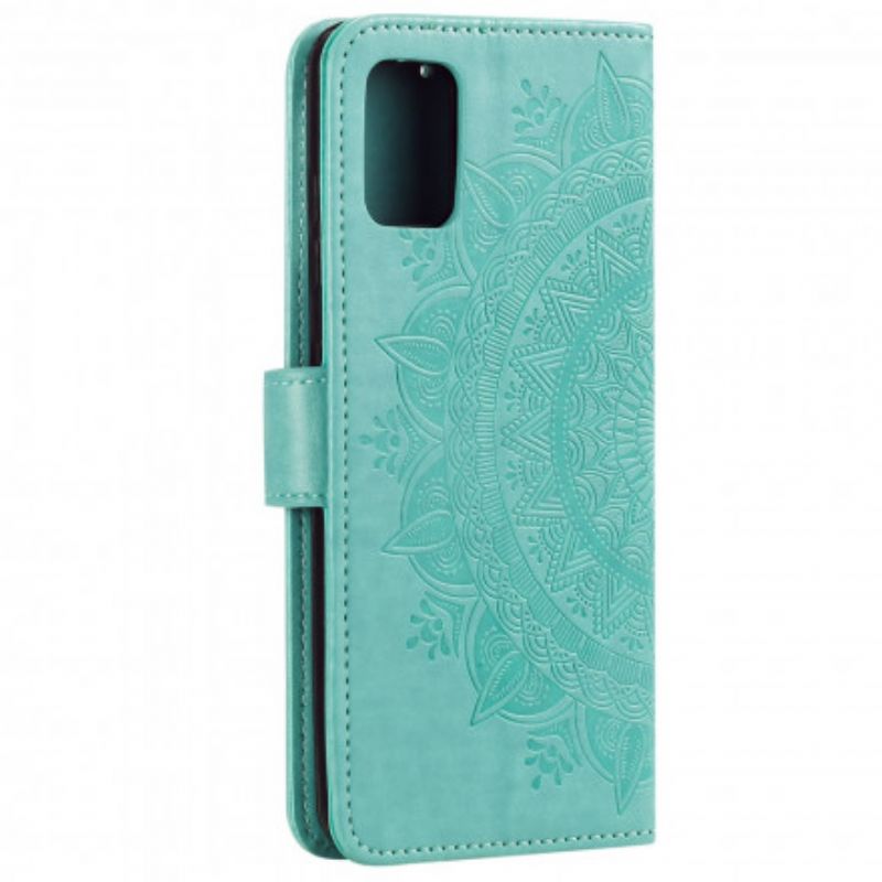 Leren Hoesje Voor Oppo Reno 6 5g Mandala Zon