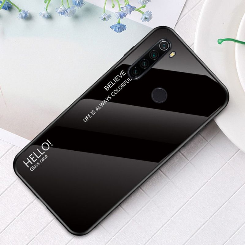 Case Hoesje Xiaomi Redmi Note 8T Wit Zwart Telefoonhoesje Hallo Gehard Glas