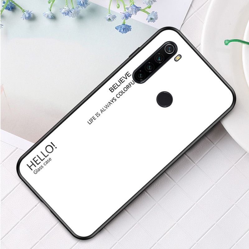 Case Hoesje Xiaomi Redmi Note 8T Wit Zwart Telefoonhoesje Hallo Gehard Glas