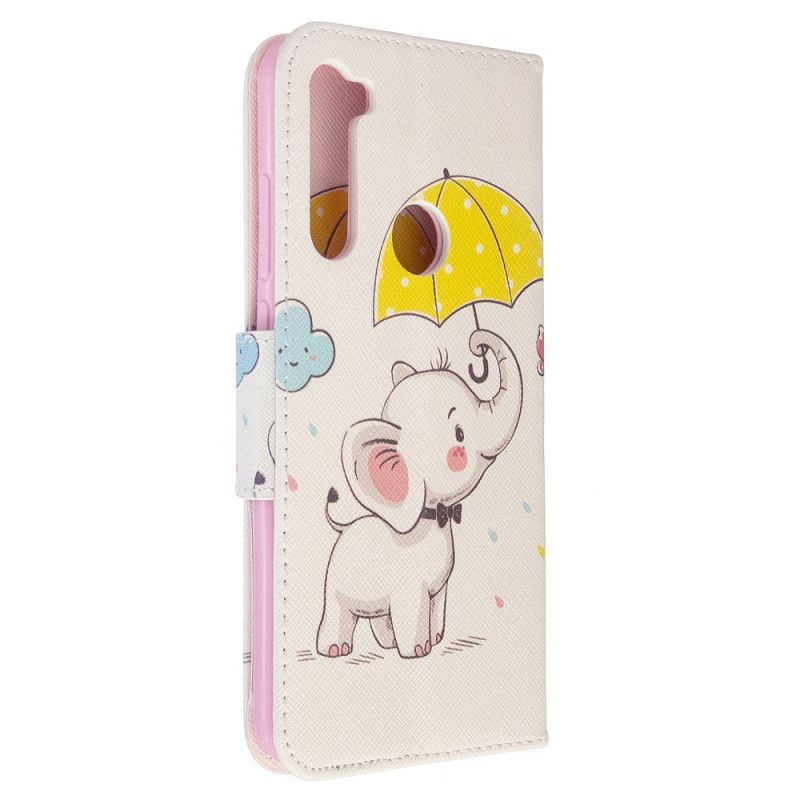 Cover Folio-hoesje Xiaomi Redmi Note 8T Telefoonhoesje Babyolifant