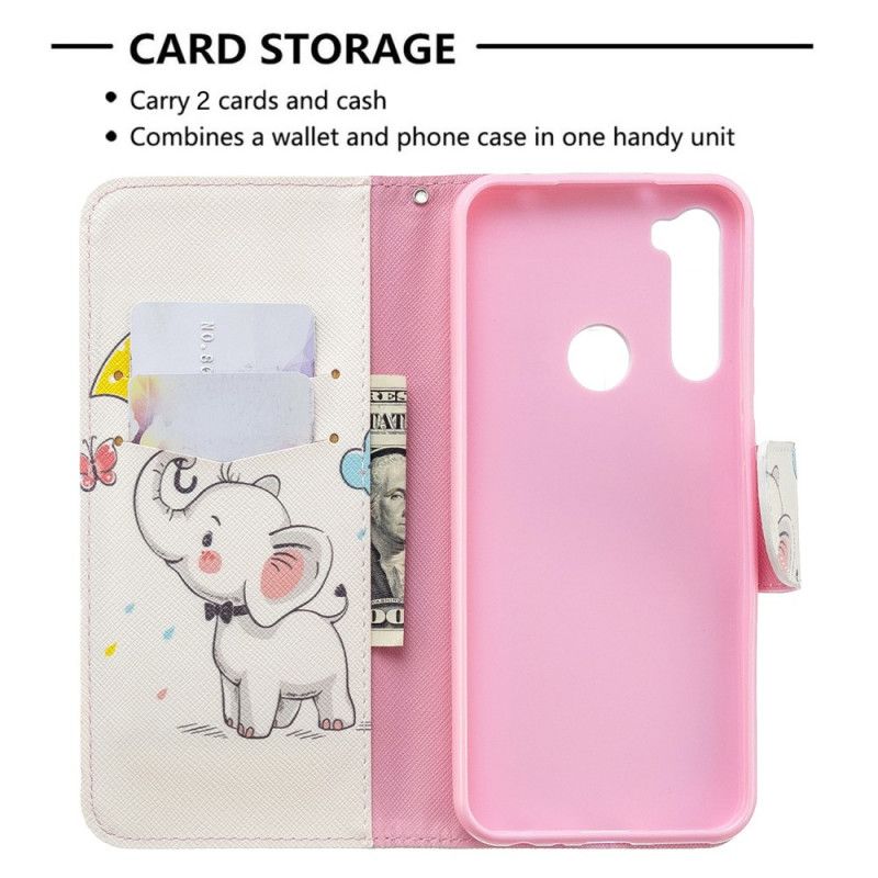 Cover Folio-hoesje Xiaomi Redmi Note 8T Telefoonhoesje Babyolifant