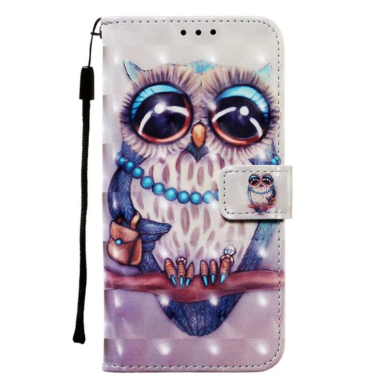 Cover Folio-hoesje Xiaomi Redmi Note 8T Telefoonhoesje Mevrouw Uil