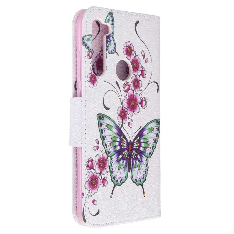 Cover Folio-hoesje Xiaomi Redmi Note 8T Telefoonhoesje Prachtige Vlinders