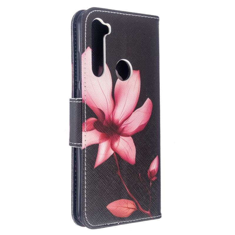 Cover Folio-hoesje Xiaomi Redmi Note 8T Telefoonhoesje Roze Bloem