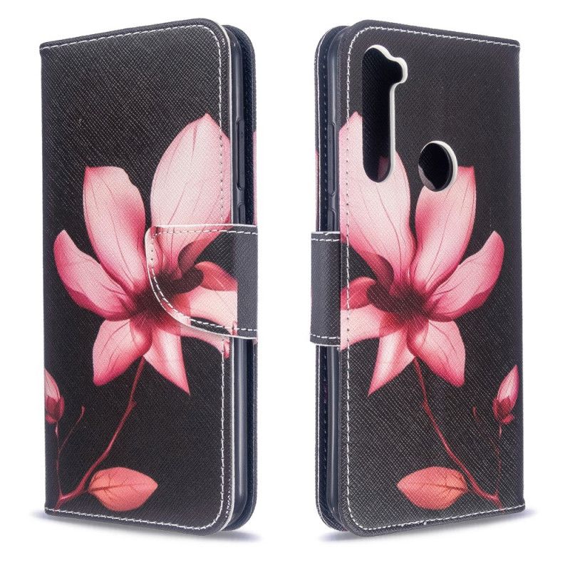 Cover Folio-hoesje Xiaomi Redmi Note 8T Telefoonhoesje Roze Bloem